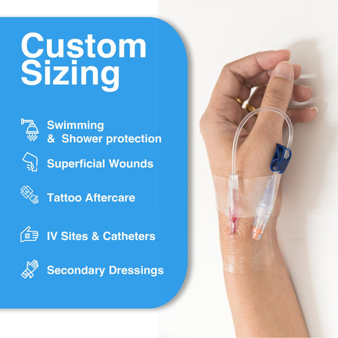 6" 11 1 Dynarex Duerma+ View Guard Transparent Film Dressing Roll - Tattoo Aftercare Bandage, Flexible Wrap for Skin