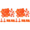 TOPPERFUN 48Pcs Mini Plastic Traffic Cones, Miniature Fence Barricade Signs, Construction Road Small
