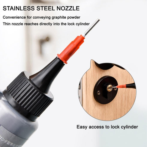 generic Professional Graphite Lock Lubricant with Smart Straw Spray for Sliding Doors, Garage Doors and Stuck Locks