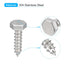 uxcell 5pcs Hex Head Lag Screws Bolts, 1/4" x 1" 304 Stainless Steel Partial Thread Wood Screws