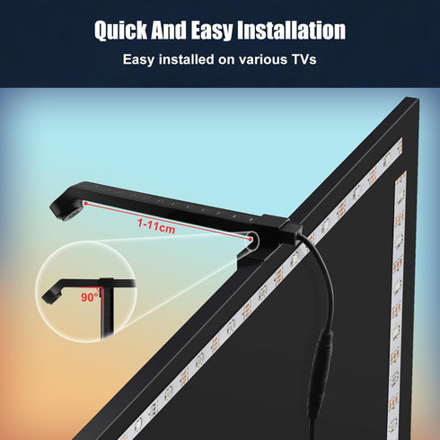 16.4ft 65-75 Inch Diyife TV LED Backlight with AR Sensors Sync to TVs, Smart TV Backlight Strip, Remote Controls, APP