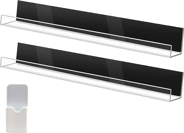 podafu 2 Pack Super Magnetic Book Shelf Floating Bookshelves for RefrigeratorsWhiteboards and Folders