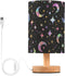 ALAZA Bedside Table Lamp for Bedroom Rainbow Starry Sky Moon Nightstand LED