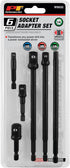 Performance Tool W9032 Socket Adapter Set, 2" and 6" Impact Grade Steel, 6 Pieces for Versatile Compatibility