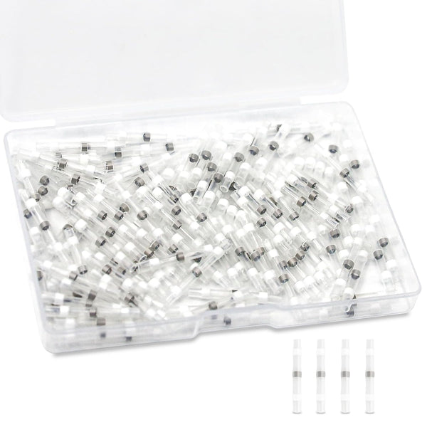 120PCS Waterproof Solder Seal Wire Connectors, Heat Shrink Butt Connectors for 26-24AWG Wire