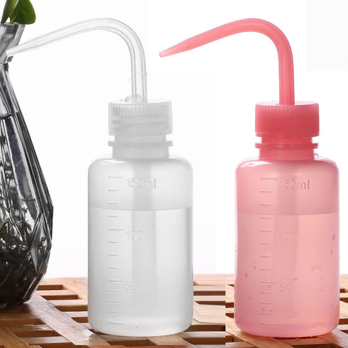 2Pcs 150ml Tattoo Wash Bottle | 5oz Water Squirt Bottle for Medical Succulent Cleaning, Safety Rinse Tools White&Pink