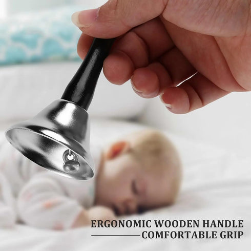 TsuvyXeg Hand Bell Loud Call Bells for School Wedding Christmas Church Alarm Ringing Dinner