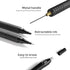 Nicpro 0.9 Metal Mechanical Pencil Set with Case, 3PCS Black Drafting Pencil, 8 Tubes HB Lead Refills, 3PCS Erasers