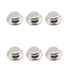 6PCS Axle Push Nut Fastener Axle Cover Nut Silver Spring Steel Push Nut Cover Stud for Lawn Mower and Wheelbarrow