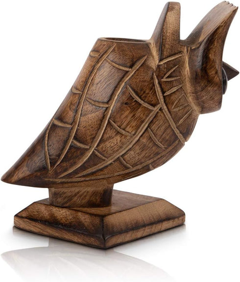 The Great Indian Bazaar Handmade Wooden Reading Glasses Case & Pen Display Stand, Office Stationary Organizer