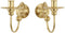 Gold Wall Sconces Set of 2 - Elegant Iron Candle Holders Wall