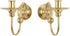 Gold Wall Sconces Set of 2 - Elegant Iron Candle Holders Wall