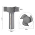 1/2" Shank 1-1/2 inch Cutting Diameter, 1/2 Height T Shape CNC Spoilboard Surfacing Router Bits, Wood Milling Cutter Planing Tool for Woodworking Tool