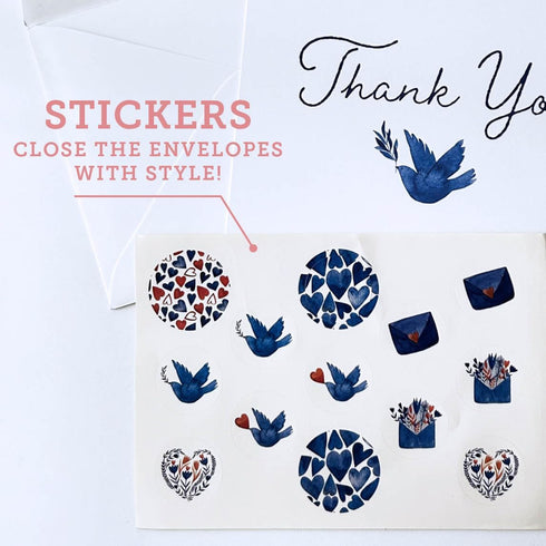 6 4.25 Pack 25 CARDAMONOLY Thank You Cards with Envelopes Funeral - Sympathy Cards with Envelopes with Blue Dove