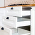 Canomo 50 Packs Plastic Furniture Bottom Sagging Repair Wedges, 90 Degree Drawer Angle Code Bracket with Screws