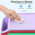 Usoraszkt 4 Pcs Lap Desk Trays, Portable Plastic Breakfast Laptop Trays, Stackable Lap Bed Table with Side Pockets