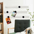 Magnetic Board Frameless Stainless Iron Strips, Magnetic Strips with Adhesive Backing, Memo Board with 10 Pcs Black