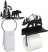 Funrous 2 Pcs Bear Toilet Paper Holder Bear Towel Ring Holder for