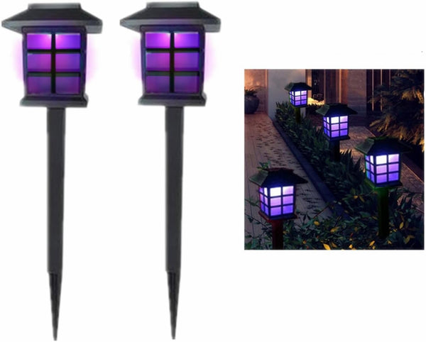 NEWOTE Outdoor Solar Pathway Lights Waterproof 2-Packs Outside LED Decorative Lights Landscape Lighting
