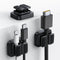 Lamicall 3-in-1 Cord Spring Clip Holder - Small Desk Cable Organizer Clips, Adjustable Adhesive Cable Holder, 3Pcs