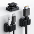 Lamicall 3-in-1 Cord Spring Clip Holder - Small Desk Cable Organizer Clips, Adjustable Adhesive Cable Holder, 3Pcs