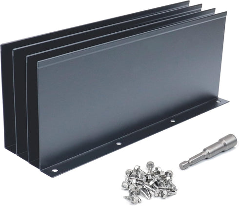 4 Pack 10 Inch Aluminum Gutter Valley Splash Guard, Grey for Valley, Corner, or Straight