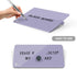 TOWON Small Glass Dry Erase Board, Mini Desk White Board with Easel Pad Set, 8 x 6 Inches, Purple