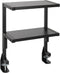 VIVO Clamp-on 2-Tier Shelving Unit, 13 Inch Above or Below Desk for Table Accessories, Gaming Devices, Black,