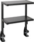 VIVO Clamp-on 2-Tier Shelving Unit, 13 Inch Above or Below Desk for Table Accessories, Gaming Devices, Black,