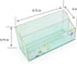 Papyrus Acrylic Mail Organizer, Green Aqua Desk Organizer with Floral Prints, Small Letter Holder for Office Supplies