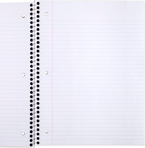 Mead Spiral Notebooks, 6 Pack, 1-Subject, College Ruled Paper, 8" x 10-1/2", 70 Sheets, Assorted Pastel Colors