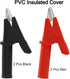 4pcs Insulated Alligator Clips, Heavy Duty 30A Nickel Plated Copper Clamps for Electrical Testing, 4mm Banana Plug