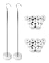 QWORK Slotted Mass Set - 2 Sets of Chromium-Plated Metal Weights, Total 1000g with Hanger