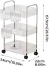 Generic Rolling Cart - Acrylic Snack Trolley, Multi Layer Organizer for Kitchen Storage, Lockable Wheels with Easy