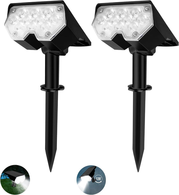 All-New Solar Spot Lights Outdoor Waterproof20 LEDs Solar Flag Light with 2