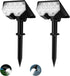 All-New Solar Spot Lights Outdoor Waterproof20 LEDs Solar Flag Light with 2
