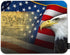 Beabes Non-Slip American Flag Eagle Mouse Pad, 9.5 x 7.9 Inch, Cool Bald Eagle USA Flag for Gaming, Office & Home