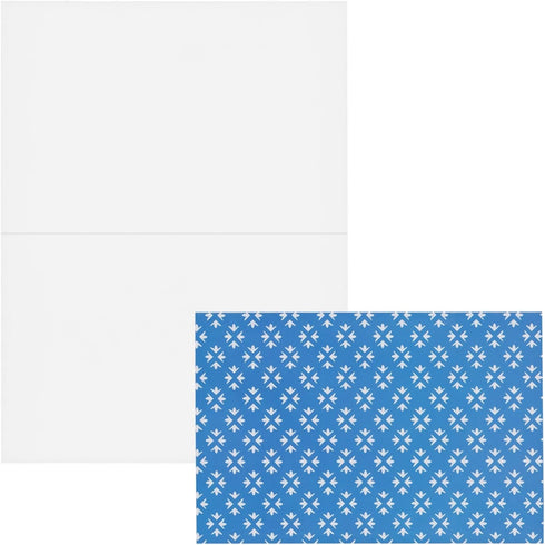 BEST PAPER GREETINGS 48 Pack Blue Stationery Notecards and Envelopes Set - 4x6-Inch Thank You Notes