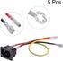 uxcell C14 Panel Mount Plug Adapter AC 250V 10A 3 Pins IEC Inlet Module Plug Power Connector Socket Pack of 5