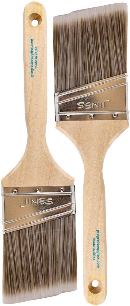 Pro Grade Paint Brushes - 2Ea 3" Angle Brushes