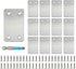 12 Pack Flat Mending Plate, Metal Bracket, Stainless Steel Brace 2.36 x 1.49'', Fixing Joining Plate for Wood with