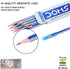 Doms X1 X-Tra Super Dark Pencils, 1 Pack - 10 Pencils + Eraser, Sharpener, Protection Cap