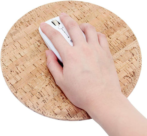 boshiho Mouse Pad, Eco-Friendly Natural Cork Small Mouse Pad with Wrist Support, Cork