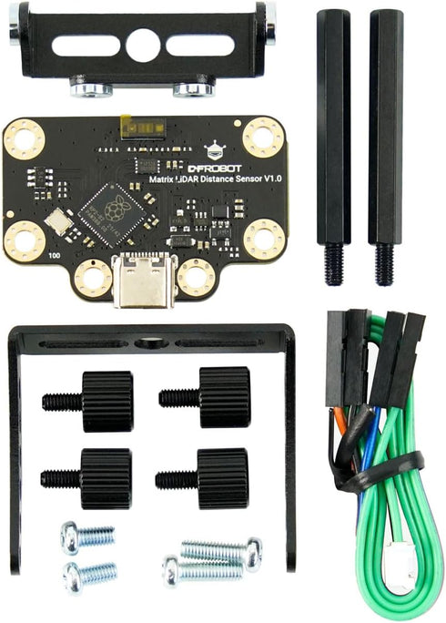 8x8 3D RP2040 VL53L7CX 64-Pixel 3.5m 60 I2C/UART/USB-C ESP32 Matrix ToF Distance Sensor | Onboard & | Depth Imaging |