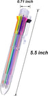 Hicarer 16 Pack Multicolor Pens, 8-in-1 Retractable Ballpoint Pens, 8 Colors Transparent Barrel for Office School