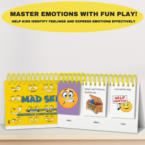 MAD SKILLZ Sentence Building Cards for Emotional Regulation & Speech Therapy; Classroom Must-Have for PreK-2nd Grade