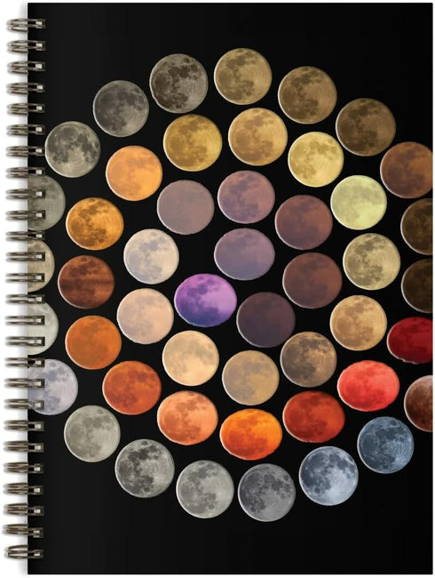 Galison Colors Of The Moon – Multifunctional Wire Bound Journal with Stunning Artwork of Moon Colors and 160 Lined Pages
