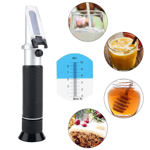 Refractometer Professional 0~10% Refractometer Hand Held Specific Food Jam Beer Milk Fruit Juice Sugar Meter Tester