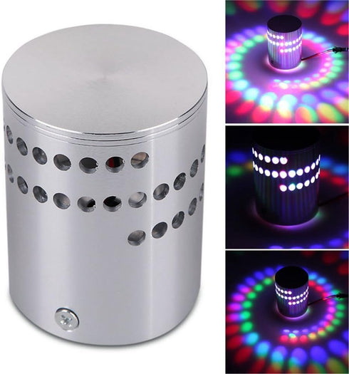 RICEFINE Colorful RGB Spiral Hole Wall Lamp Surface Wall Install Home Decor LED Light Luminaire Lighting