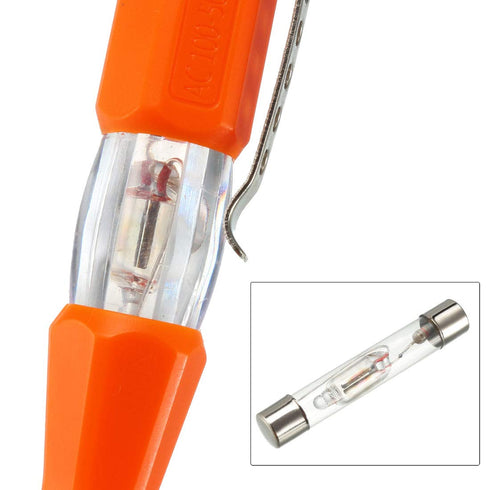 uxcell Voltage Tester AC 100-500V with 3mm Slotted Screwdriver and Clip, Orange, Pack of 3